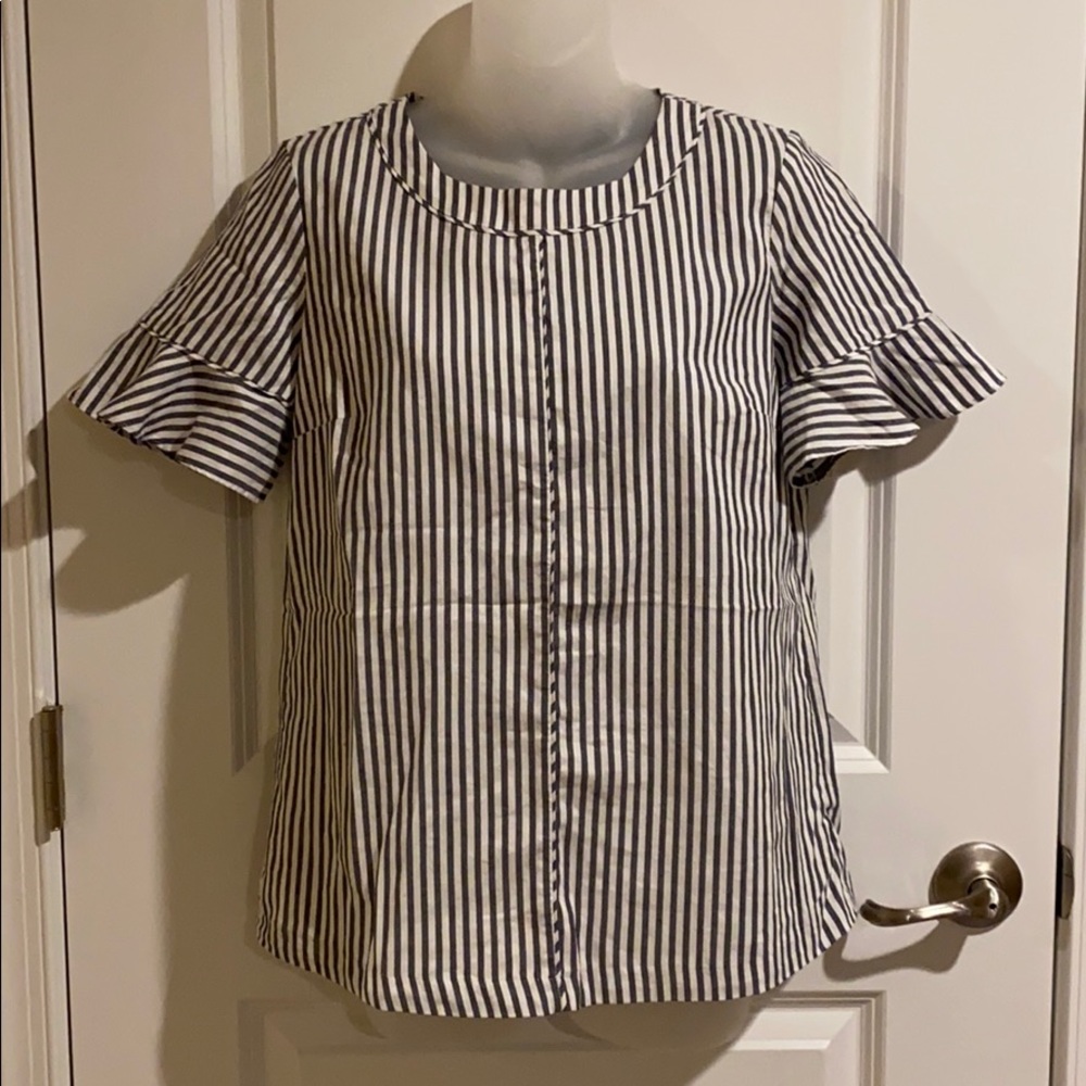 ELUC Banana Republic Striped Bell Sleeve Blouse